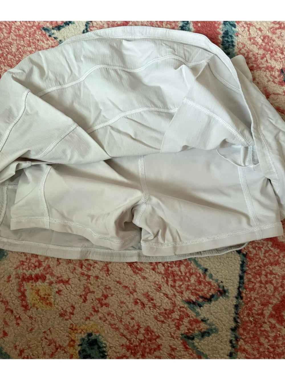 Lululemon Women’s White Pace Rival Athletic Skirt with Built-In Shorts